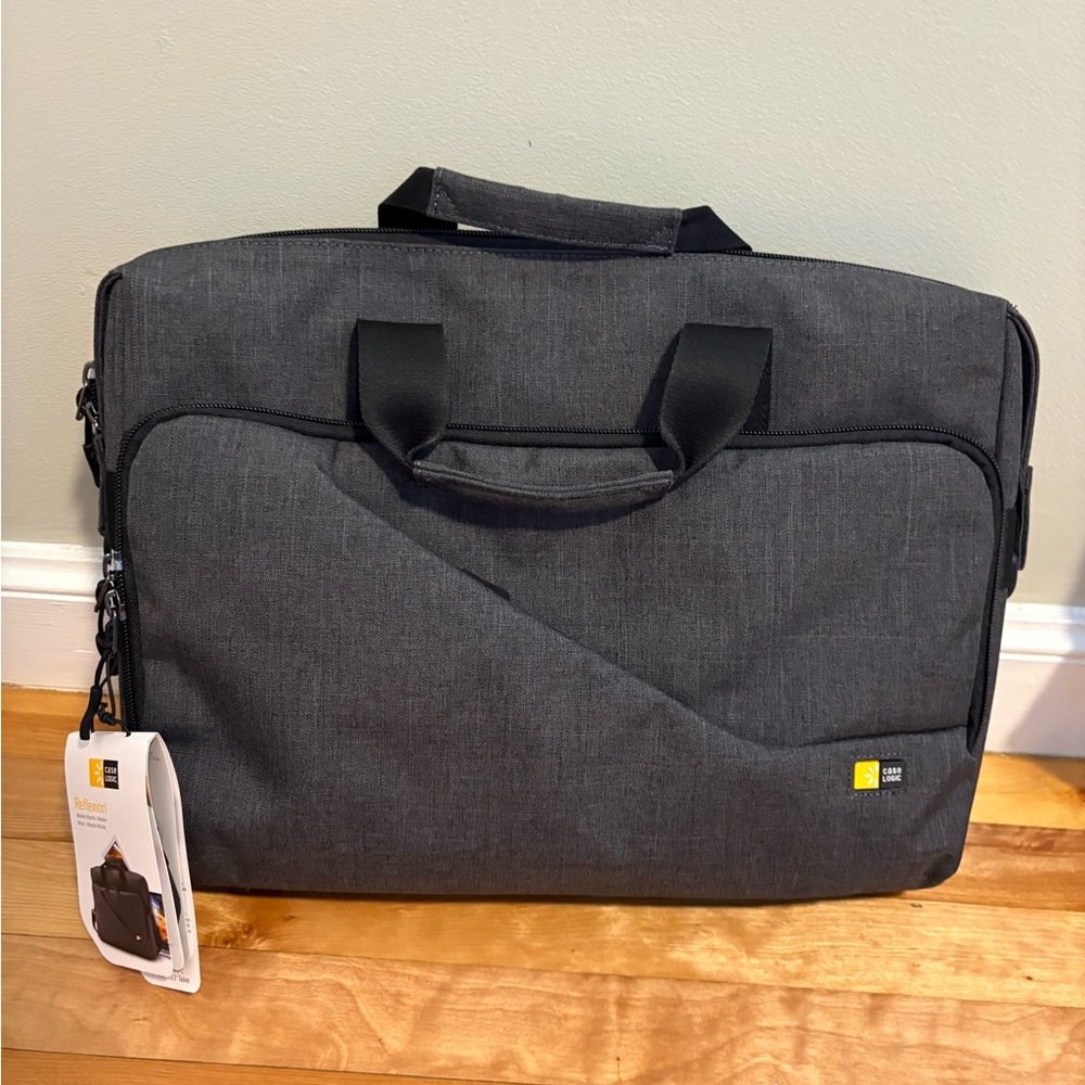 Case Logic Gray Laptop Briefcase Bag